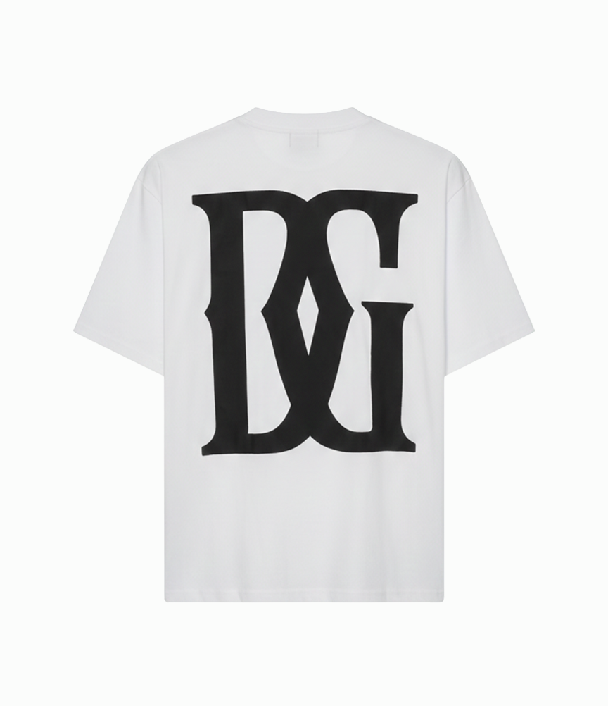 White Monogram Tee – Diablo's Golf