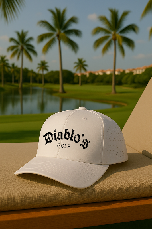 Diablo's Golf White Snapback Hat